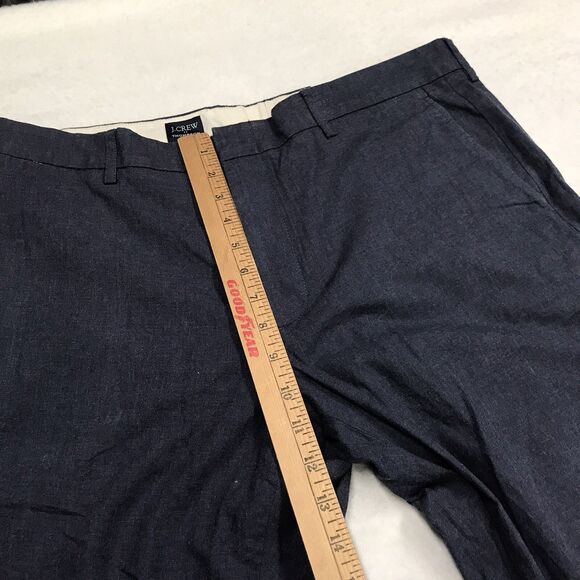 J CREW Thompson Pants Men 35x32 (36x29 actual) Navy Tapered Leg Chino Cotton - Picture 14 of 16